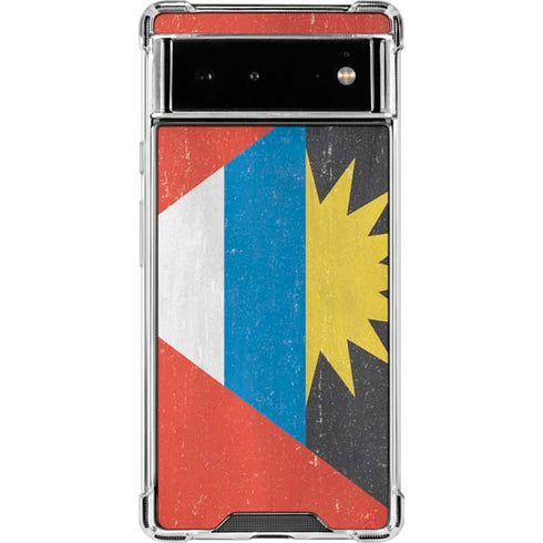 Antigua and Barbuda Flag Distressed Google Pixel 6 Clear Case